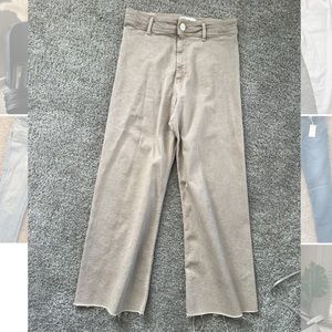 Tan Zara wide leg Pants